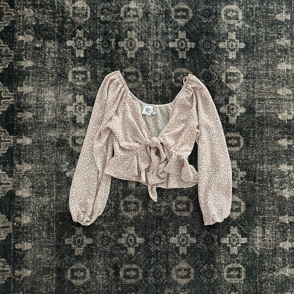 Princess Polly Floral Tie Front Top